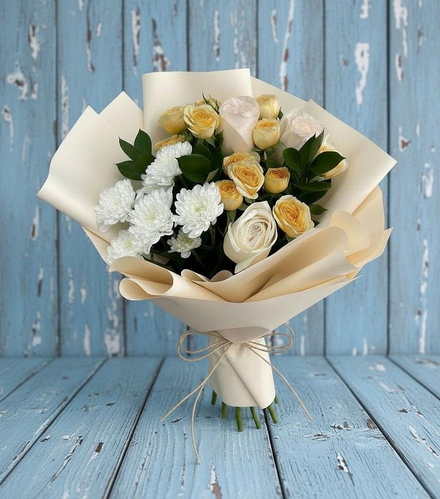 Букет цветов из: Розы и Хризантемы в Медведовской