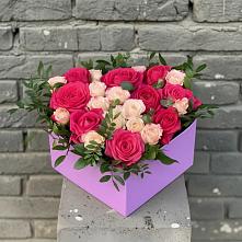 Цветочная композиция из Розы в коробке в Медведовской