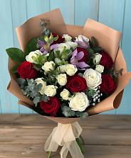 Букет цветов из:  Розы и Альстромерии #REPLACE_PRED# Медведовской