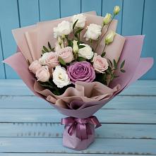 Букет цветов из:  Розы и Лизиантусы в Медведовской
