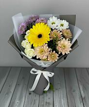 Букет цветов из:  Розы, Герберы и Хризантемы #REPLACE_PRED# Медведовской