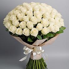 Букет 101 беля роза Белоснежка в Медведовской