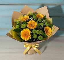 Букет цветов из:  Герберы и Хризантемы в Медведовской
