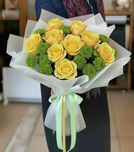 Букет цветов из:  Хризантемы и Розы в Медведовской