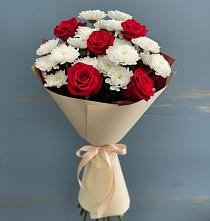 Букет цветов из:  Розы и Хризантемы в Медведовской