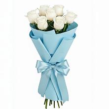 Букет 7 белых роз Проуд в Медведовской