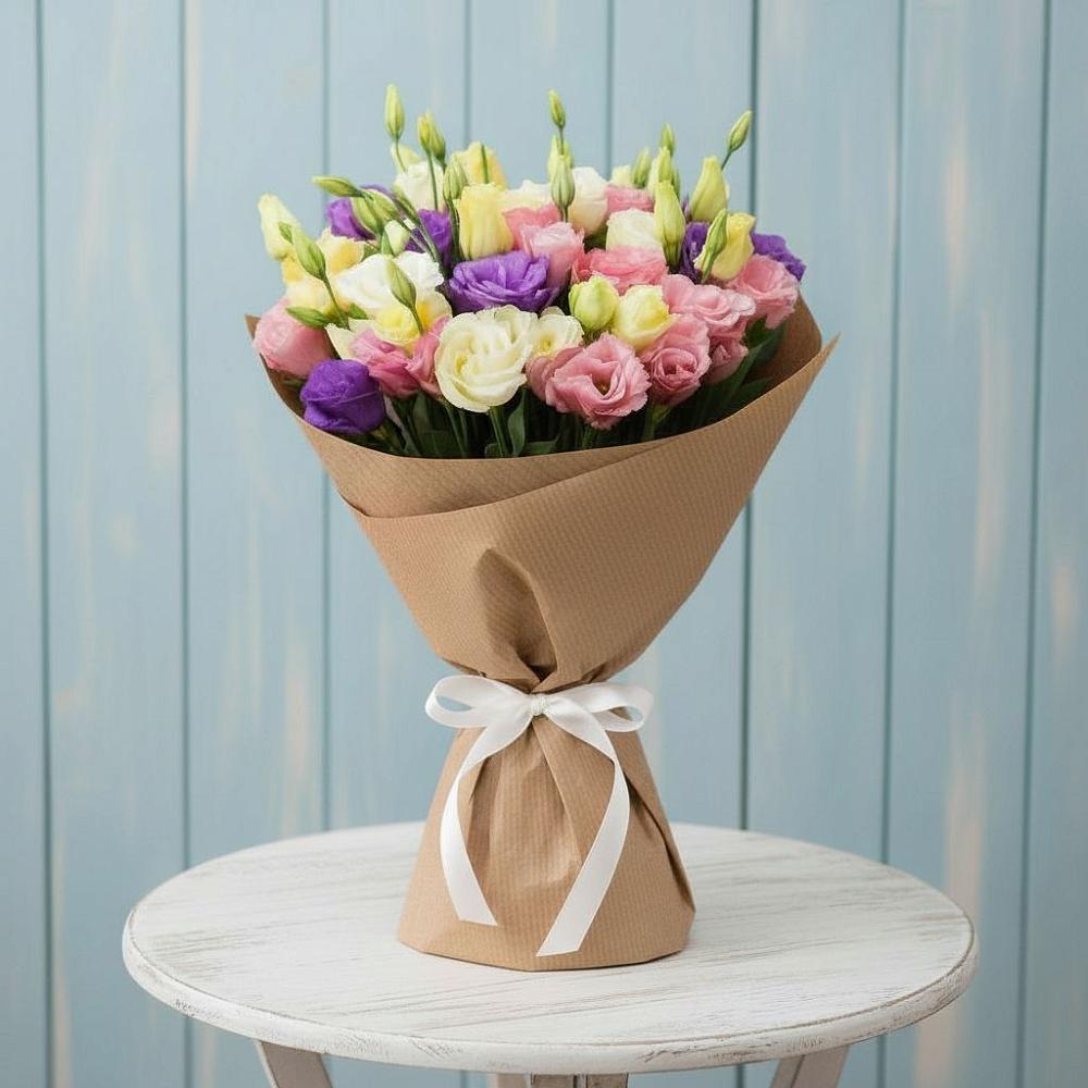 Букет цветов из: Лизиантусы в Медведовской