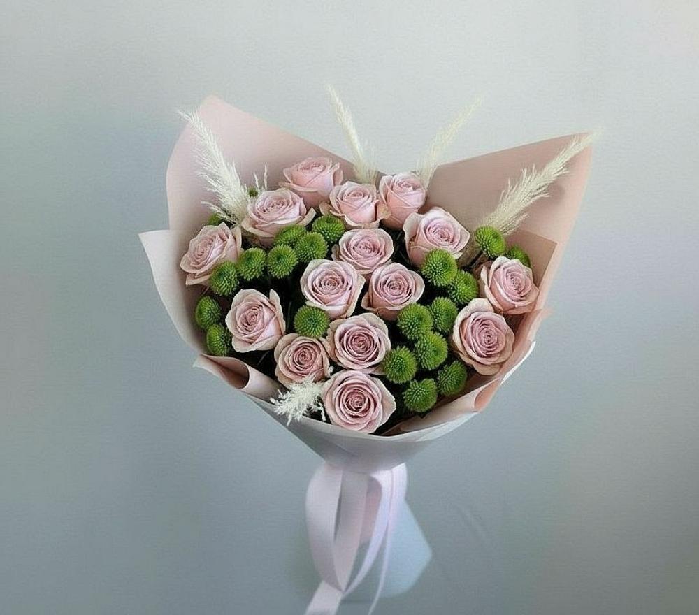 Букет цветов из: Розы и Хризантемы в Медведовской