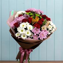 Букет цветов из:  Розы, Хризантемы и Альстромерии в Медведовской