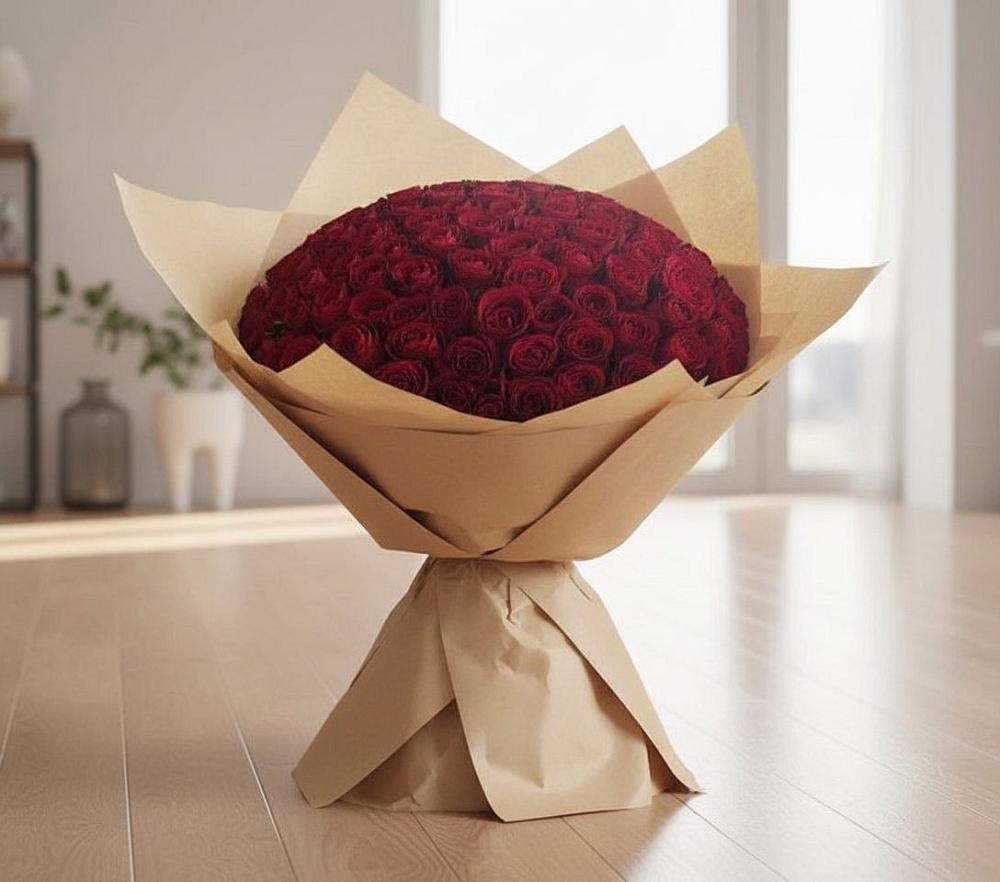 Букет 101 Красная роза в Медведовской