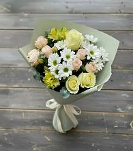 Букет цветов из:  Альстромерии, Розы и Хризантемы в Медведовской