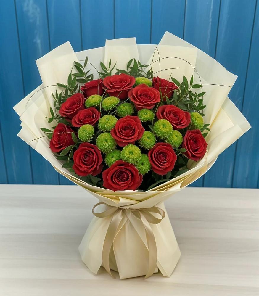 Букет цветов из: Розы и Хризантемы в Медведовской