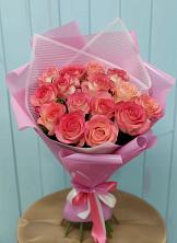Букет 15 Розовых роз Равель в Медведовской