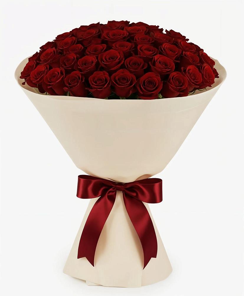 Букет 101 Бордовая роза Блэк Бакарра в Медведовской